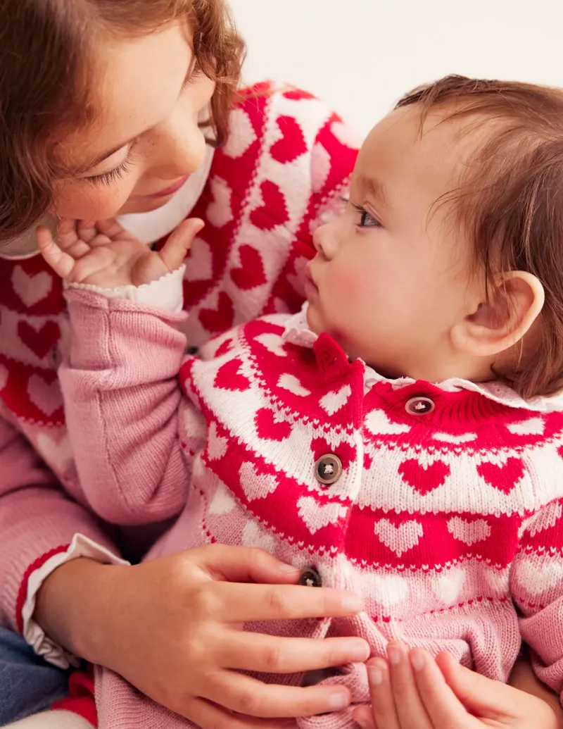 Sweaters & Cardigans-Boden Edie Fair Isle Cardigan-Almond Pink Hearts AlmondPinkHearts