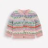 Sweaters & Cardigans-Boden Edie Fair Isle Cardigan-Bubblegum Pink Flowers BubblegumPinkFlowers
