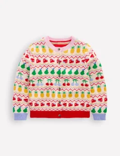 Sweaters & Cardigans-Boden Edie Fair Isle Cardigan-Multi Fruit MultiFruit