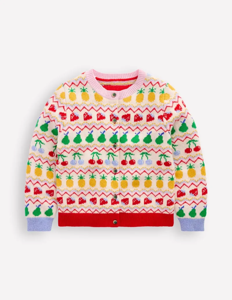 Sweaters & Cardigans-Boden Edie Fair Isle Cardigan-Multi Fruit MultiFruit