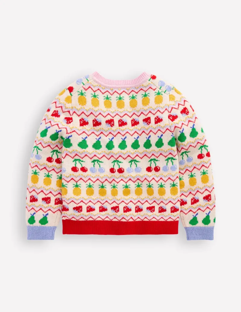 Sweaters & Cardigans-Boden Edie Fair Isle Cardigan-Multi Fruit MultiFruit