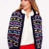 Sweaters & Cardigans-Boden Edie Fair Isle Cardigan-Navy, Dogs Navy,Dogs