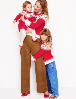 Sweaters & Cardigans-Boden Edie Fair Isle Cardigan-Poppy red Reindeer PoppyredReindeer