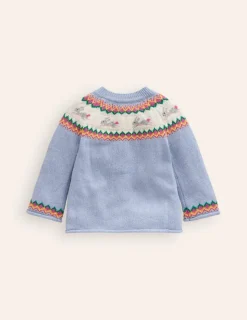 Sweaters & Cardigans-Boden Edie Fair Isle Cardigan-Sky Blue Bunnies SkyBlueBunnies