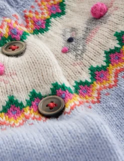 Sweaters & Cardigans-Boden Edie Fair Isle Cardigan-Sky Blue Bunnies SkyBlueBunnies