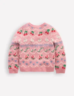 Sweaters & Cardigans-Boden Edie Fair Isle Cardigan-Vintage Pink Hearts VintagePinkHearts
