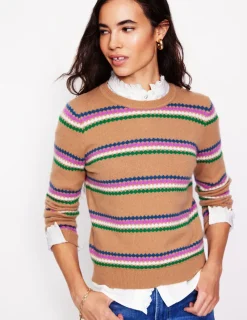 Sweaters & Cardigans-Boden Edie Fair Isle Sweater-Camel Diamond CamelDiamond