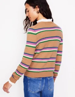 Sweaters & Cardigans-Boden Edie Fair Isle Sweater-Camel Diamond CamelDiamond