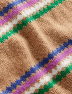 Sweaters & Cardigans-Boden Edie Fair Isle Sweater-Camel Diamond CamelDiamond