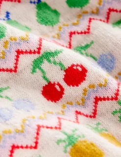 Sweaters & Cardigans-Boden Edie Fair Isle Sweater-Ecru Marl, Fruit EcruMarl,Fruit