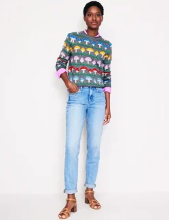 Sweaters & Cardigans-Boden Edie Fair Isle Sweater-Grey Mushroom GreyMushroom