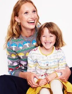 Sweaters & Cardigans-Boden Edie Fair Isle Sweater-Grey Mushroom GreyMushroom