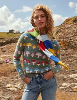 Sweaters & Cardigans-Boden Edie Fair Isle Sweater-Grey Mushroom GreyMushroom