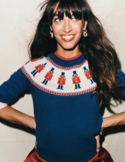 Sweaters & Cardigans-Boden Edie Fair Isle Sweater-Navy, Soldiers Navy,Soldiers