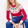 Sweaters & Cardigans-Boden Edie Fair Isle Sweater-Red, Reindeers Red,Reindeers