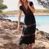 Dresses & Jumpsuits | Midi-Boden Elara Embroidered Jersey Dress- Navy