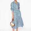 Midi | Petite Dresses-Boden Elena Tiered Cotton Midi Dress-Multi, Floweret Tile Multi,FloweretTile