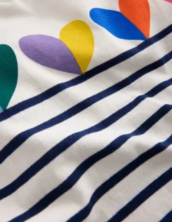 Tops & T-Shirts-Boden Ella Breton-College Navy / Ivory Hearts