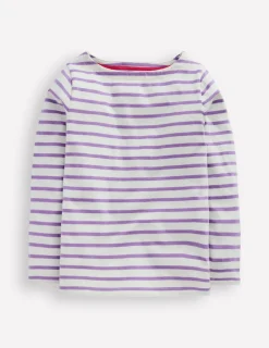 Tops & T-Shirts-Boden Ella Breton-Ivory / Aster Purple Stripe