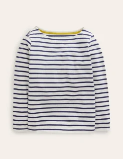 Tops & T-Shirts-Boden Ella Breton-Ivory/College Navy Ivory/CollegeNavy