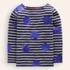 Tops & T-Shirts-Boden Ella Breton-Sapphire Blue Foil spot SapphireBlueFoilspot