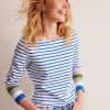 T-Shirts & Tanks | Tops & Blouses-Boden Ella Long Sleeve Breton-Directoire Blue and Mauve Mist DirectoireBlueandMauveMist