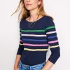 T-Shirts & Tanks | Tops & Blouses-Boden Ella Long Sleeve Breton-French Navy and Rainbow FrenchNavyandRainbow
