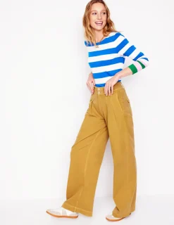 T-Shirts & Tanks | Tops & Blouses-Boden Ella Long Sleeve Breton-Gallery Blue, Emerald Cuff GalleryBlue,EmeraldCuff