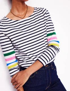 T-Shirts & Tanks | Tops & Blouses-Boden Ella Long Sleeve Breton-Ivory Multi Arm Placement IvoryMultiArmPlacement