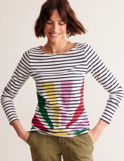 T-Shirts & Tanks | Tops & Blouses-Boden Ella Long Sleeve Breton-Multi, Sunshine Pop Multi,SunshinePop