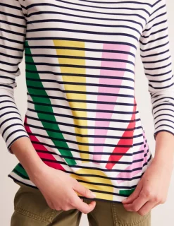 T-Shirts & Tanks | Tops & Blouses-Boden Ella Long Sleeve Breton-Multi, Sunshine Pop Multi,SunshinePop