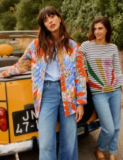 T-Shirts & Tanks | Tops & Blouses-Boden Ella Long Sleeve Breton-Multi, Sunshine Pop Multi,SunshinePop