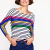 T-Shirts & Tanks | Tops & Blouses-Boden Ella Long Sleeve Breton-Rainbow Curve Breton RainbowCurveBreton