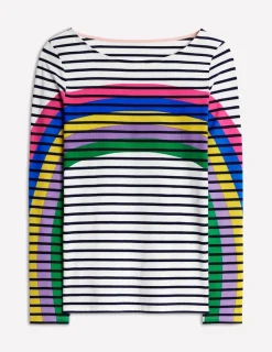 T-Shirts & Tanks | Tops & Blouses-Boden Ella Long Sleeve Breton-Rainbow Curve Breton RainbowCurveBreton
