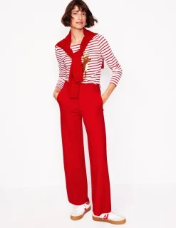 T-Shirts & Tanks | Tops & Blouses-Boden Ella Long Sleeve Breton-Red, Reindeer Stripe Red,ReindeerStripe