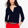 Sweaters & Cardigans-Boden Emilia Cotton Crew Cardigan- Navy