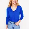 Sweaters & Cardigans-Boden Emilia Cotton Crew Cardigan-Bright Blue BrightBlue