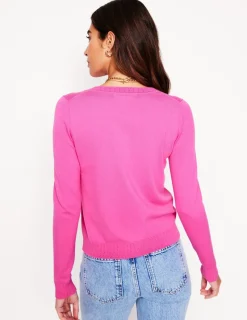 Sweaters & Cardigans-Boden Emilia Cotton Crew Cardigan-Tickled Pink TickledPink