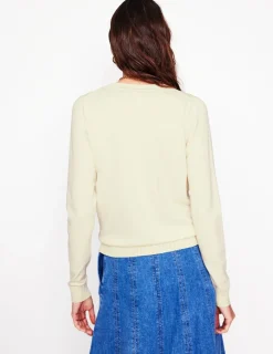 Sweaters & Cardigans-Boden Emilia Cotton Crew Cardigan-Warm Ivory WarmIvory