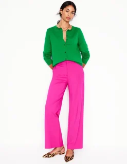 Sweaters & Cardigans-Boden Emilia Cotton Crew Cardigan-Rich Emerald RichEmerald