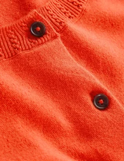 Sweaters & Cardigans-Boden Emilia Cotton Crew Cardigan-Mandarin Orange MandarinOrange