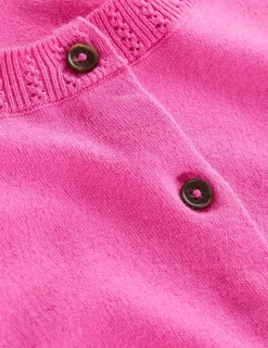 Sweaters & Cardigans-Boden Emilia Cotton Crew Cardigan-Tickled Pink TickledPink