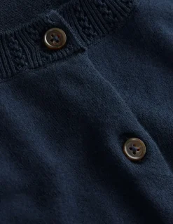 Sweaters & Cardigans-Boden Emilia Cotton Crew Cardigan- Navy