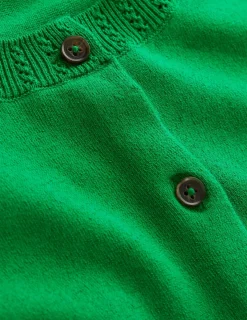 Sweaters & Cardigans-Boden Emilia Cotton Crew Cardigan-Rich Emerald RichEmerald