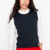 Sweaters & Cardigans-Boden Emilia Cotton Crew Neck Vest- Navy