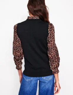 Sweaters & Cardigans-Boden Emilia Cotton Crew Neck Vest- Black
