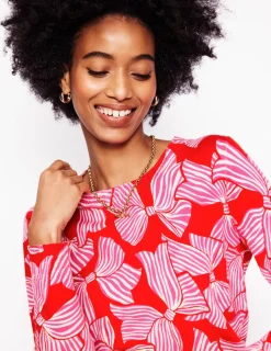 Sweaters & Cardigans-Boden Emilia Cotton Crew Sweater- RED