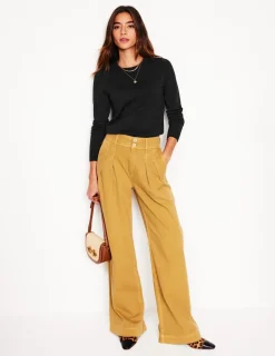 Sweaters & Cardigans-Boden Emilia Cotton Crew Sweater- Black