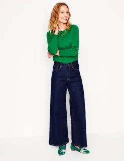 Sweaters & Cardigans-Boden Emilia Cotton Crew Sweater- GREEN