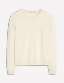 Sweaters & Cardigans-Boden Emilia Cotton Crew Sweater-Warm Ivory WarmIvory